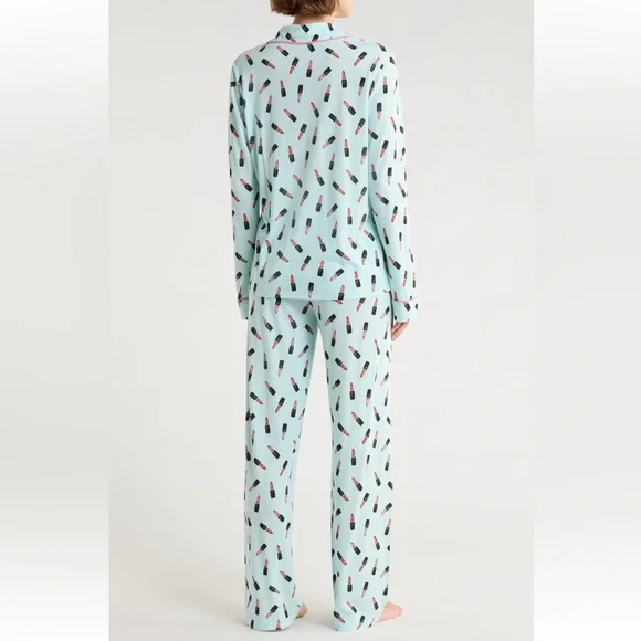 PJ Salvage Lipstick Long Sleeve Pajama Set in Mint NWT Size Large - Picture 2 of 6
